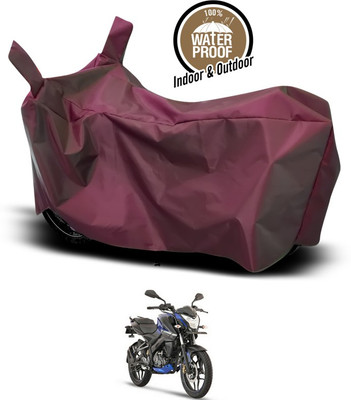 SEBONGO Waterproof Two Wheeler Cover for Bajaj(Pulsar 160 NS DTS-i, Maroon)