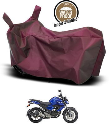 ANTHUB Waterproof Two Wheeler Cover for Yamaha(FZ S V3.0 FI, Maroon)