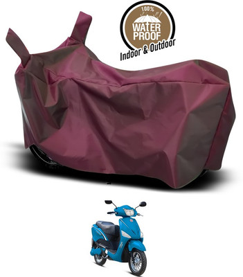 SEBONGO Waterproof Two Wheeler Cover for Hero(Electric Optima, Maroon)