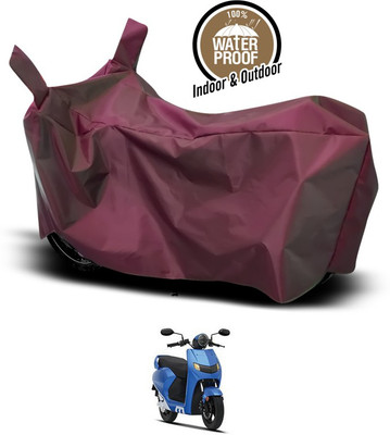 SEBONGO Waterproof Two Wheeler Cover for 22Motors(Flow, Maroon)