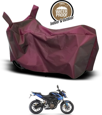 SEBONGO Waterproof Two Wheeler Cover for Bajaj(Pulsar 200 NS DTS-i, Maroon)
