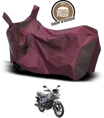 ANTHUB Waterproof Two Wheeler Cover for Honda(CB Shine, Maroon)