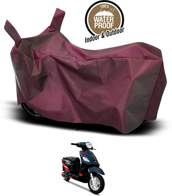 ANTHUB Waterproof Two Wheeler Cover for Hero(Electric NYX, Maroon)