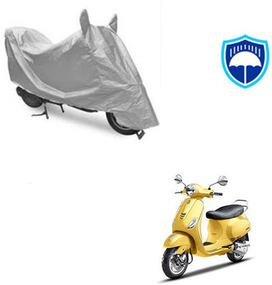 SRENTERPRISES Two Wheeler Cover for Piaggio(Vespa SXL, Silver)