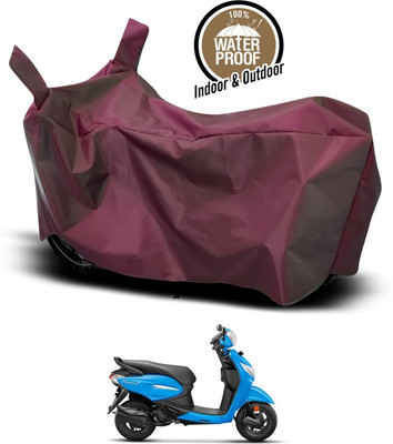 SEBONGO Waterproof Two Wheeler Cover for Hero(Pleasure+ 110, Maroon)
