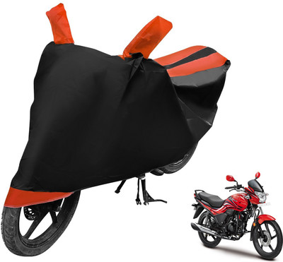 MOCKHE Two Wheeler Cover for Hero(Passion Xpro, Black, Orange)