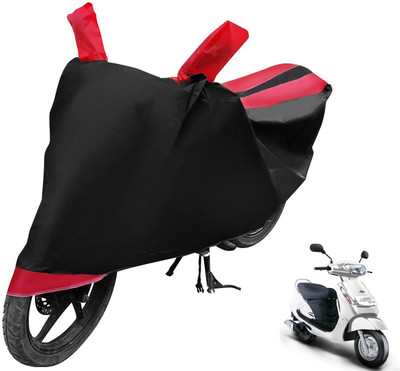 MOCKHE Two Wheeler Cover for Mahindra(Duro 125, Black, Red)