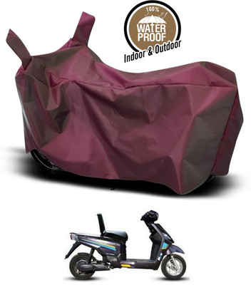 SEBONGO Waterproof Two Wheeler Cover for Hero(Electric NYX, Maroon)