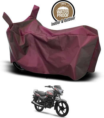 ANTHUB Waterproof Two Wheeler Cover for TVS(Star City Plus, Maroon)