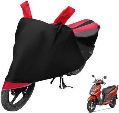 MOCKHE Two Wheeler Cover for Honda(Grazia, Black, Red)