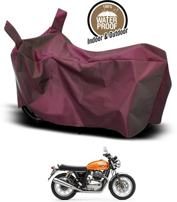 SEBONGO Waterproof Two Wheeler Cover for Royal Enfield(Interceptor 650, Maroon)