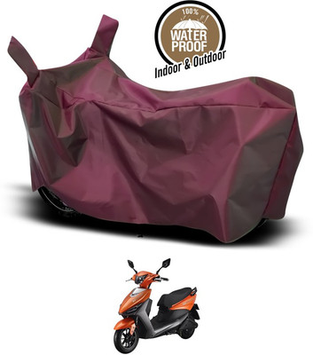 ANTHUB Waterproof Two Wheeler Cover for Indus(Yo, Maroon)