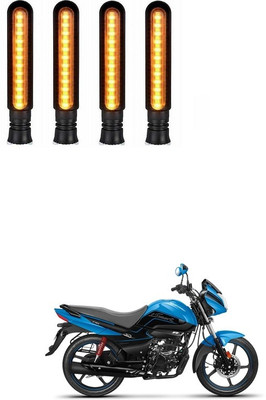 Delhismart Side LED Indicator Light for Hero Splender iSMART(Amber)