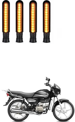 Delhismart Side LED Indicator Light for Hero Splendor(Amber)