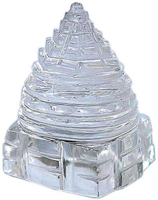 Takshila Gems Natural Sphatik Sri Yantra Crystal Quartz Sri Yantra Quartz Shri Yantra for Puja Crystal Yantra(Pack of 1)