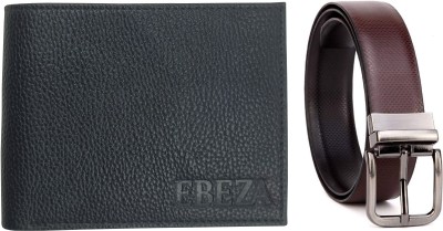 EBEZA Wallet & Belt Combo(Black, Brown)