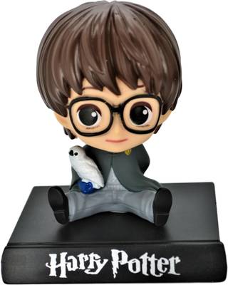 Daiyamondo Harry Potter Big Size Bobble Head - Action Figure Moving Head Bobblehead Spring Dancing PVC Bobble Spring Dancing Doll Toy Car Dashboard Bounce Toys for Car Interior Dashboard Expression BobbleHead for Car Dashboard and Office Desk (Harry Potter)  (Multicolor)