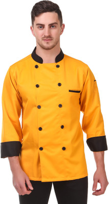 Kodenipr Club Cotton, Polyester Chef's Apron - Medium(Yellow, Single Piece)