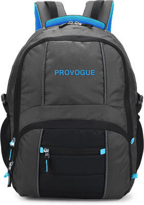 PROVOGUE unisex backpack with rain cover and reflective strip 35 L Laptop Backpack(Grey)