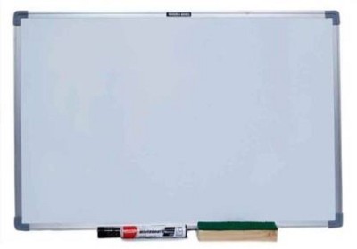 JAGMONI Regular Non magnetic Melamine Chalk Board 2x2 Whiteboards and Duster Combos(White)
