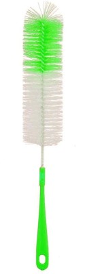 zilleria Long Bottle Cleaning Brush Extra Long ' Extra Wide Cleaner for Washing Decanter, Thermos, Water Bottle(Green & White)