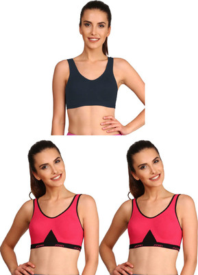 JOCKEY Women Sports Non Padded Bra(Red, Black)