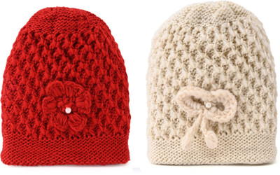 Aivira Solid Beanie Cap(Pack of 2)