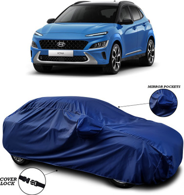 ANTHUB Car Cover For Hyundai Kona Electric (With Mirror Pockets)(Blue)