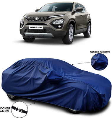 SEBONGO Car Cover For Tata Harrier (With Mirror Pockets)(Blue)