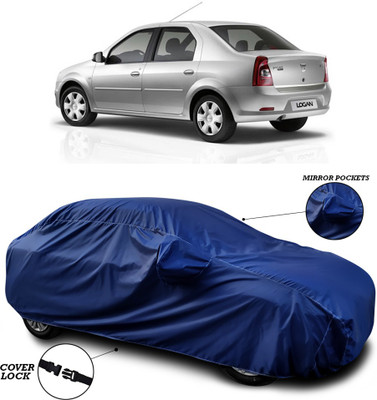 ANTHUB Car Cover For Mahindra Logan Edge (With Mirror Pockets)(Blue)