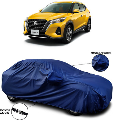 ANTHUB Car Cover For Nissan Kicks (With Mirror Pockets)(Blue)