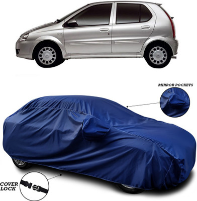 ANTHUB Car Cover For Tata Indica V2 (With Mirror Pockets)(Blue)