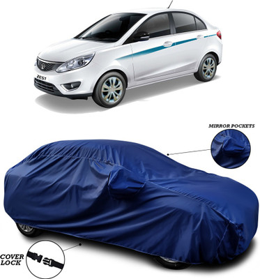 ANTHUB Car Cover For Tata Zest (With Mirror Pockets)(Blue)