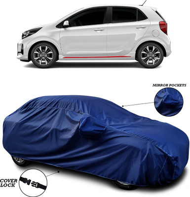 SEBONGO Car Cover For Kia Picanto (With Mirror Pockets)(Blue)