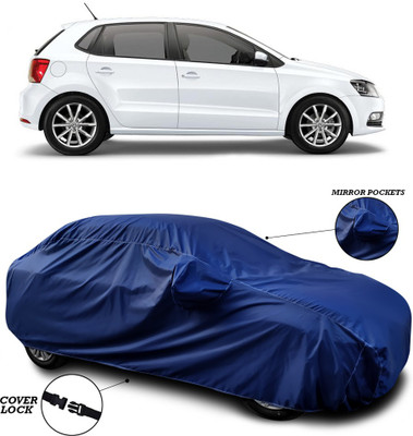 SEBONGO Car Cover For Volkswagen Polo Equisite (With Mirror Pockets)(Blue)