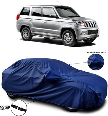 SEBONGO Car Cover For Mahindra TUV300 Plus Facelift (With Mirror Pockets)(Blue)