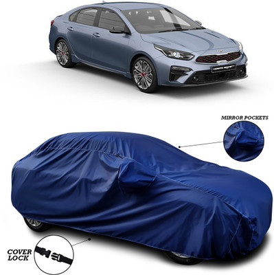 SEBONGO Car Cover For Kia Cerato (With Mirror Pockets)(Blue)