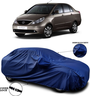 ANTHUB Car Cover For Tata Indigo CS (With Mirror Pockets)(Blue)