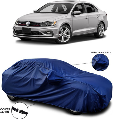 ANTHUB Car Cover For Volkswagen Jetta (With Mirror Pockets)(Blue)