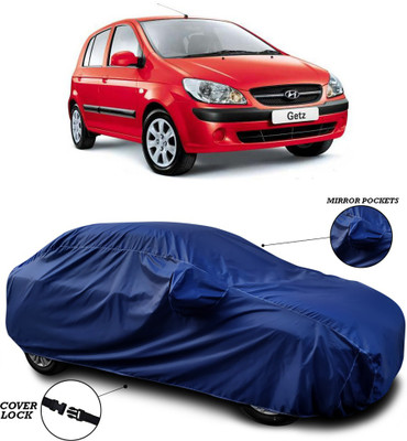 ANTHUB Car Cover For Hyundai Getz Prime (With Mirror Pockets)(Blue)