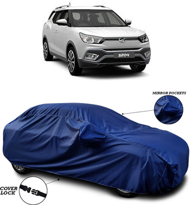 SEBONGO Car Cover For Mahindra S204 (With Mirror Pockets)(Blue)