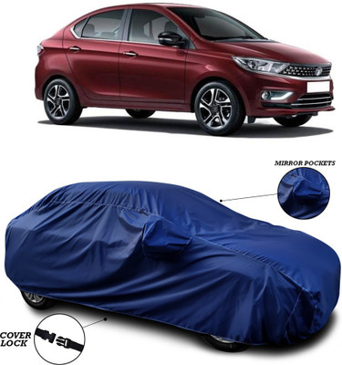 ANTHUB Car Cover For Tata Tigor (With Mirror Pockets)(Blue)