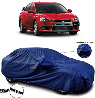 SEBONGO Car Cover For Mitsubishi Lancer (With Mirror Pockets)(Blue)