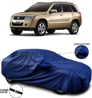 SEBONGO Car Cover For Maruti Suzuki Grand Vitara (With Mirror Pockets)(Blue)