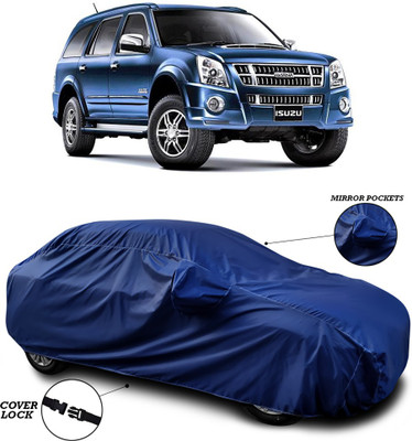 SEBONGO Car Cover For Isuzu MU-7 (With Mirror Pockets)(Blue)