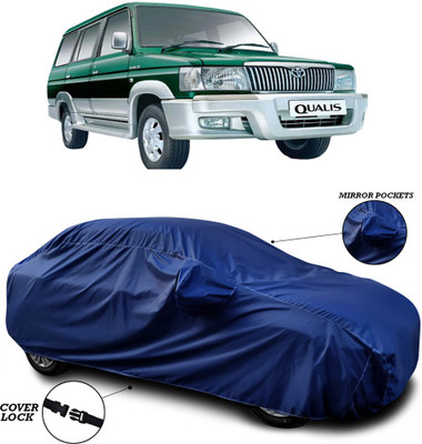 ANTHUB Car Cover For Toyota Qualis (With Mirror Pockets)(Blue)