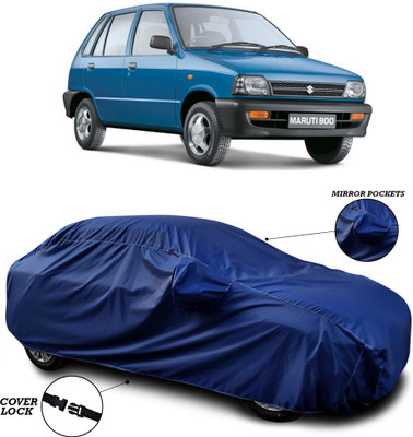 ANTHUB Car Cover For Maruti Suzuki 800 (With Mirror Pockets)(Blue)