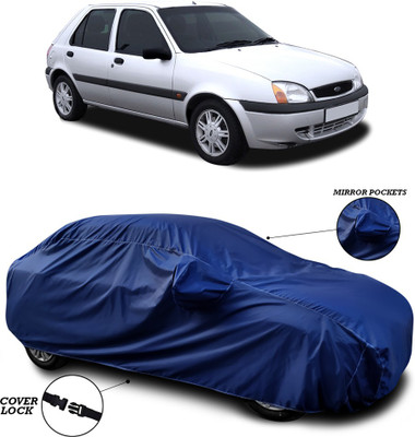 ANTHUB Car Cover For Ford Fiesta Old (With Mirror Pockets)(Blue)