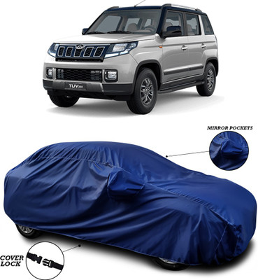 ANTHUB Car Cover For Mahindra TUV300 (With Mirror Pockets)(Blue)