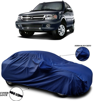 ANTHUB Car Cover For Tata Safari Dicor (With Mirror Pockets)(Blue)